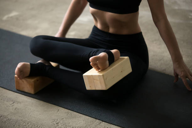 wooden yoga blocks
