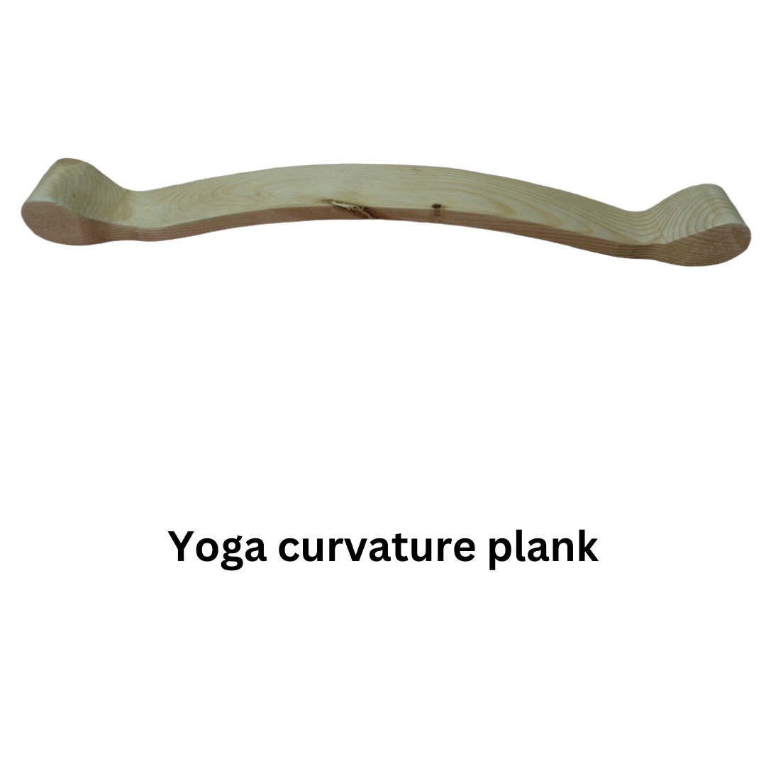 wooden yoga curvature plank