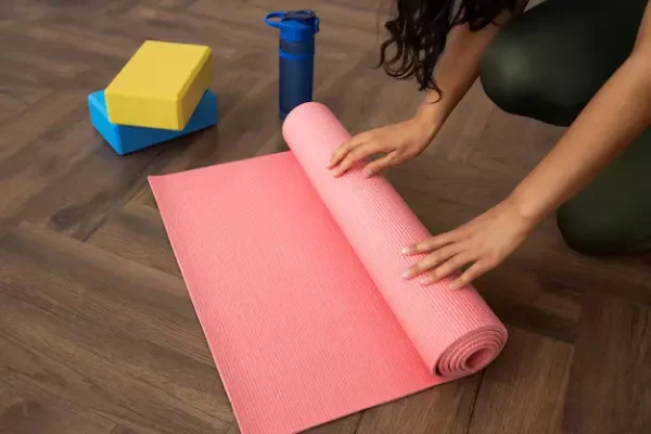 pink yoga mat